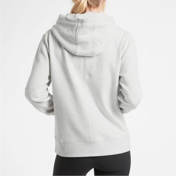 Athleta Retroplush Hoodie Womans’s Gray Sweatshirt Size Medium - Picture 2 of 12